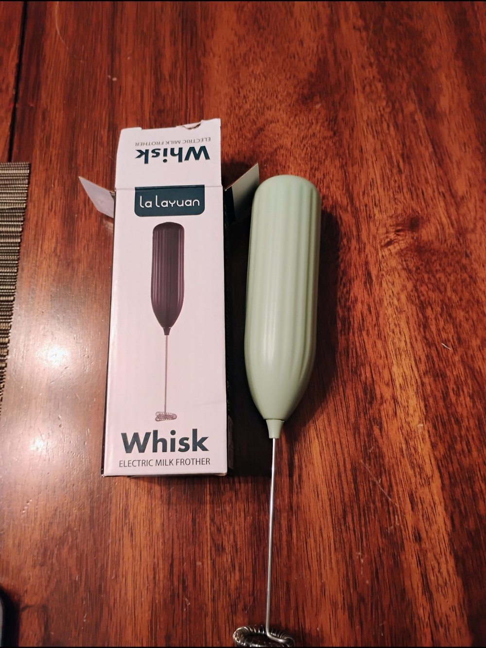 Electric Milk Frother Whisk - Sage Green